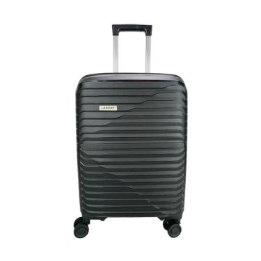 Imagem de Mala de Bordo Lansay Preto expansível Linha Orium Rodas 360° e Tsa