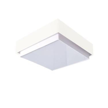 Imagem de Plafon Quadrado Vivare Md-3092 Cúpula em Tecido 60x60cm - Bivolt