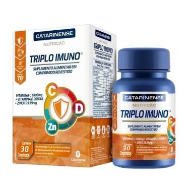 Imagem de Triplo Imuno Vitamina C + D + Zinco Com 30 Comprimidos - Catarinense