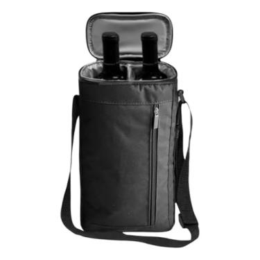 Imagem de Bolsa Porta Vinho Térmica Oxford Impermeável – Transporte de 2 Garrafas de Vinho ou Espumante – Presente Elegante para Amantes de Vinho