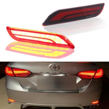 Imagem de Lâmpadas de LED óptico 3D para refletores traseiros de freio e luzes de seta de seta para Toyota Camry 2018 2019 da GTINKEBOXGTINTHEBOX GT-R01-018