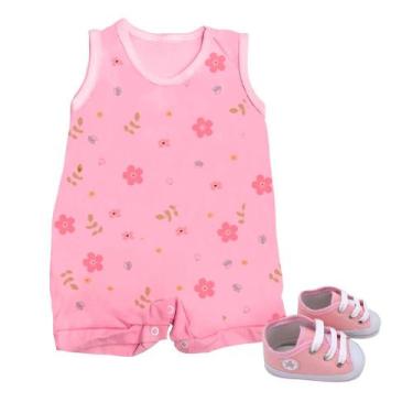 Imagem de Kit Banho De Sol 2 Pçs Roupa De Bebê Macacão Regata Enxoval - Koala Ba