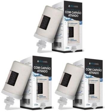 Imagem de Kit 3 Vela Carvão Ativado Agua Alcalina Filtro De Barro - Oasis