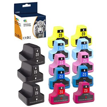 Imagem de Colour-Store Cartucho de tinta de substituição compatível para HP 02 para HP PhotoSmart C6150 C6180 C7180 C7280 D7260 D7360 D7160 D7460 C8180 C61 00 C5 100 D7363 C51 C1 C1 C5 1 (6 cores, pacote com 13