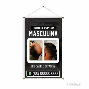 Imagem de Banner pronto Prótese Capilar BA 595 medida 45x70 cm arte pronta