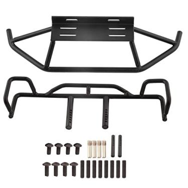 Imagem de Para-choque dianteiro traseiro RC, amortecedor de montagem de placa traseira frontal de metal 19 cm/7,48 pol. Kit de metal nu para carro de rastreador RC escala 1/10 TF2 / TF1
