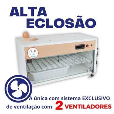 Imagem de Chocadeira ALTA ECLOSÃO Automática Bivolt PID com 2 ventiladores 60 ov