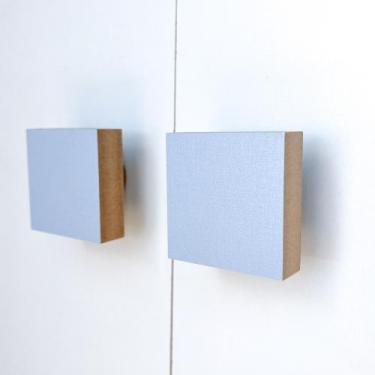 Imagem de 6 Puxadores Quadrados Infantil Porta Gaveta Cômoda Móveis - Hanger Dec