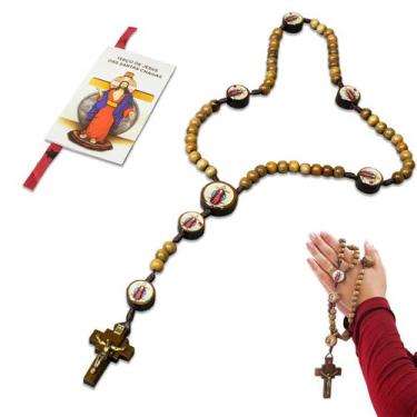 Imagem de Terço Santas Chagas Padre Reginaldo Manzotti 8mm com Cristais Novena e