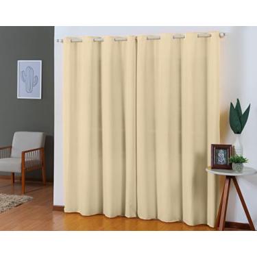Imagem de Cortina Oxford Semi Blackout Em Tecido Grosso 2,00 X 1,30 Sala Quarto 