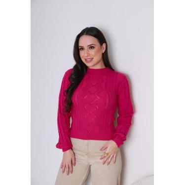 Imagem de Blusa Feminina De Modal Manga Longa Inverno Texturizado - Via Moderna 