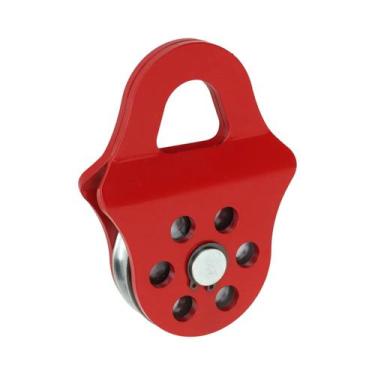 Imagem de Polia De Reboque Vermelha Resistente Com Capacidade De Carga De 4T Par