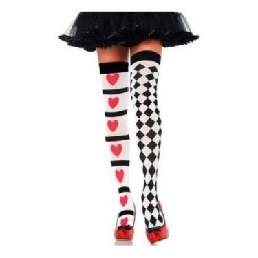 Imagem de Meia Calça Halloween Fantasia Cosplay Festa Feminina 65cm, Coringa, UN