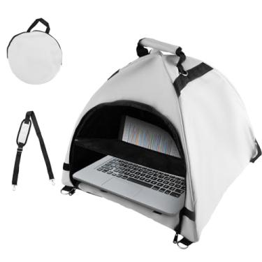 Imagem de lasuroa Tenda para Portátil, Proteção Solar Computador e Proteção Dobrável Privacidade Acessórios Impermeáveis Portátil para Viagens de Trabalho ao Ar Livre