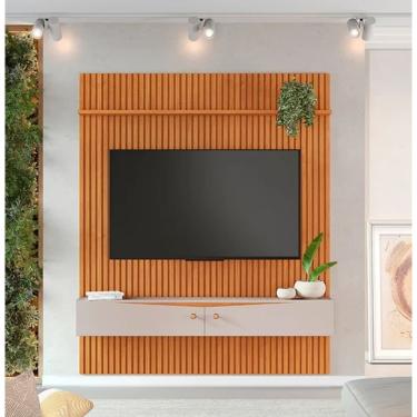 Imagem de Painel Riso Ripado 2,18x1,82cm Com Nicho JCM Cinamomo/Off