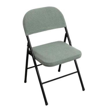 Imagem de Capa elástica para cadeira de escritório, 1/2/4/6 peças, proteção para encosto, assento de computador (1 conjunto/capa verde)