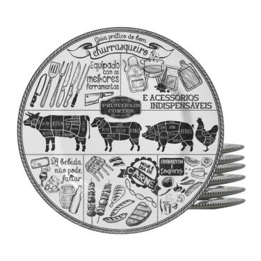 Imagem de Jogo De Pratos Raso Cerâmica 29Cm Kit 6Pc Churrasco Alleanza