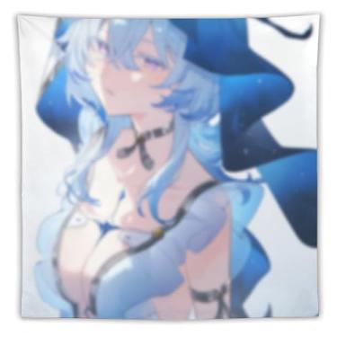 Imagem de LIEGBMEU Tapeçaria sexy de anime menina 152 x 152 cm arte de colcha de parede decoração de tapeçaria caprichosa AF145