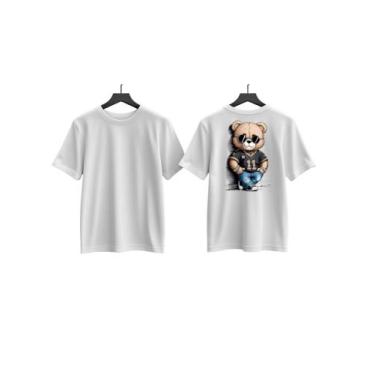 Imagem de Camisa Camiseta Algodão Urso Costas - RC, Branco, P