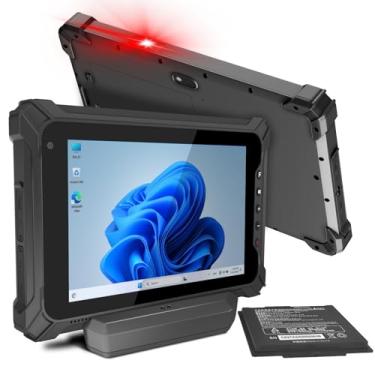 Imagem de RAYOUNGTEK Tablet Windows robusto com scanner de código de barras, tablet de inventário empresarial IP65 de 8 polegadas equipado com motor de digitalização N4680, digitalização de código de barras 1D