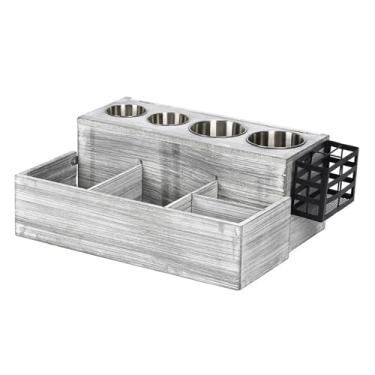 Imagem de KiBcsLic Organizador de ferramentas para cabelo, suporte para secador de cabelo, suporte para penteadeira de banheiro, organizador para modeladores de cachos