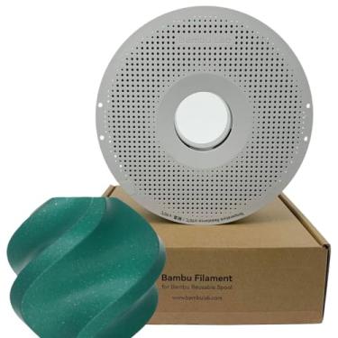 Imagem de Filamento 3d Bambu Lab Pla Sparkle 1kg 1,75mm com Carretel Reutilizável Verde Alpino 13501