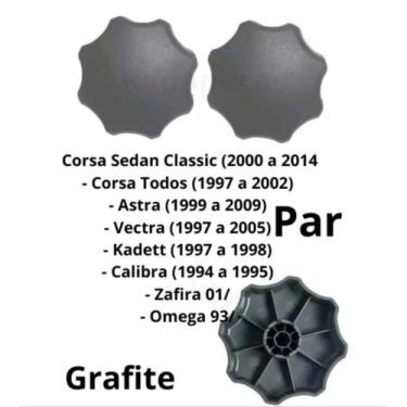 Imagem de Par Manopla Roldana Regulador Banco Corsa Classic 2000 A  2014 Grafite