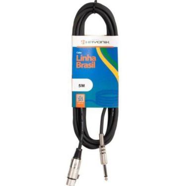 Imagem de Cabo De Microfone Xlr F X P10m Hayonik 5m Preto 6mm 2x0,22mm