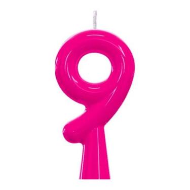 Imagem de Vela De Aniversário Número Neon Rosa - PartiuFesta