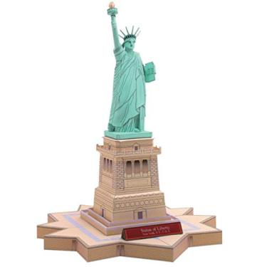Imagem de Maquete Miniatura Monumento Estatua da Liberdade Quebra Cabeça 3D Colagem Papercraft HAS BRASIL