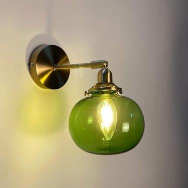 Imagem de Arandela De Parede Industrial Rústica De Fazenda Com Vidro âmbar Azul Verde Banheiro Vaidade Montagem Na Parede Luminária Para Quarto Sala De Estar Corredor Varanda, Amber