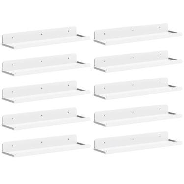 Imagem de Prateleiras flutuantes Lifewit, pacote com 10, acrílico branco, 38,1 c