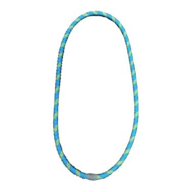 Imagem de YIJU Aro de fitness com peso de 1,5 kg, círculo de fitness abdominal dobrado, equipamento de treino de corpo inteiro para treinamento de pernas traseiras, Azul