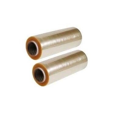 Imagem de Kit 2 Rolos Bobina Plástico De Filme Pvc 28cm X 300 Metros Resistente 