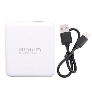 Imagem de Cffuvros 5G Mobile Hotspot, 1, 6 Gbps Wifi 6 Tecnologia Wi -Fi Portátil, Múltiplo de Criptografia Travel 4G 5G Dispositivo Wi -Fi Com Slot para Cartão SIM