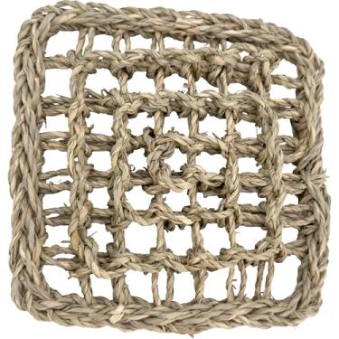 Imagem de Tapete de brinquedo grosso de algas marinhas de 15 cm – mastigável para forrageamento para periquitos, calopsitas, conures, pássaros que desfiam – Brinquedo natural para pássaros pequenos – Acessório