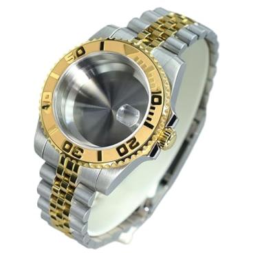 Imagem de Caixa de relógio de data à prova d'água de mergulho de luxo de 40 mm, bisel de cerâmica para Seiko NH35 NH34 36 2824 8215 movimento peça de relógio de vidro de safira, ETA2824 PT5000 Movimento + tampa