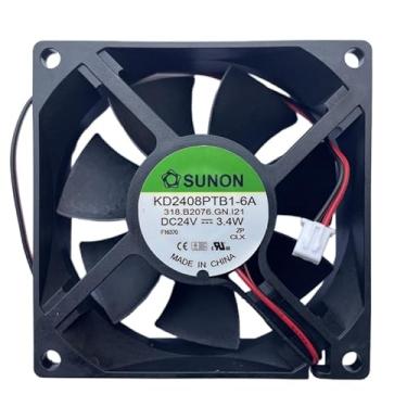 Imagem de Nova 80 mm DC24V KD2408PTB1-6A Refrigeração para SUNON 80 * 80 * 25 mm Ventilador Cooler 2-Wire 3.4W