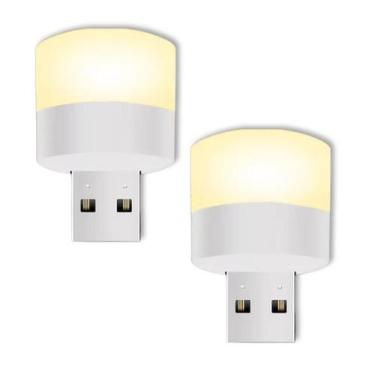 Imagem de 2 Mini Luminária De Mesa LED Conexão USB Luz Para Notebook Leitura - K