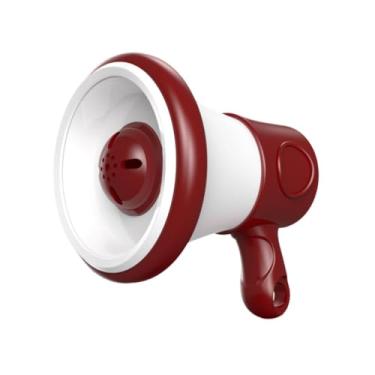 Imagem de oshhni Megafone megafone com chaveiro de disco brinquedo som compacto brinquedo alto-falante com corrente para crianças de 5 anos ou mais adultos meninos, Vermelho