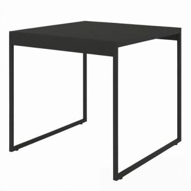 Imagem de Mesa de Jantar Quadrada Estilo Industrial 80x80cm para Cozinha Pequena