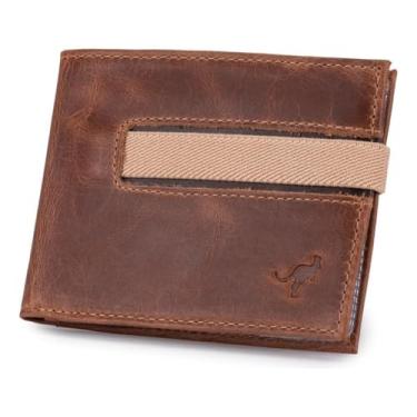 Imagem de Carteira Porta Documento Couro Legítimo Fecho De Elástico(MARROM)