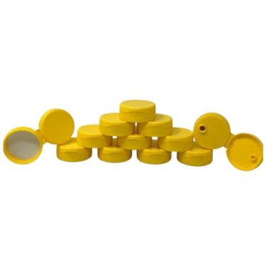 Imagem de CLEARVIEW CONTAINERS - Pacote Com 12 Tampas De Reposição Yellow Honey Bear Tampa Flip Top Selável (Pacote 38 Mm)