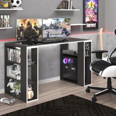 Imagem de Mesa Gamer Robust Grafite - Deibe Moveis