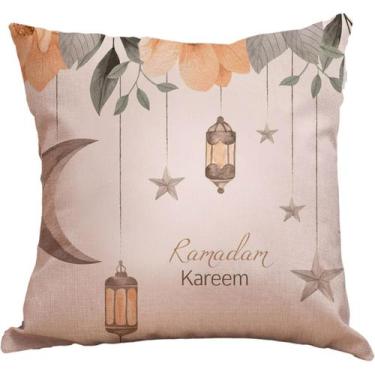 Imagem de Capa de almofada de algodão poliéster Ramadan Hugging Almofada Eid Mub