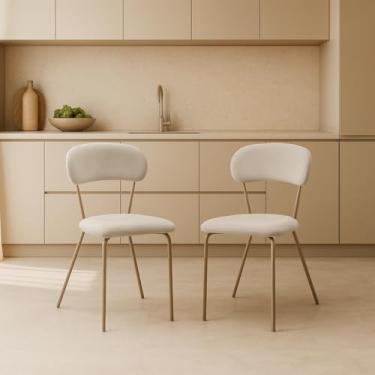 Imagem de Kit Cadeiras Belize Estofada Sala de Jantar Cozinha Moderna
