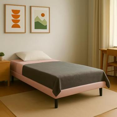 Imagem de Base Cama Box Rosa Solteiro | Feminina, Moderna e Decorativa para Quarto - Kazza Shop