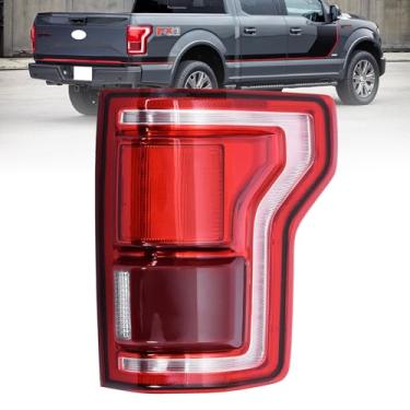 Imagem de Luz traseira de LED completa com ponto cego adequado para Ford F-150 F150 2015-2017, lâmpada de freio, luz de ré, substituição do lado direito do passageiro FO2801259 HL3Z-13404-D (lâmpadas e chicote