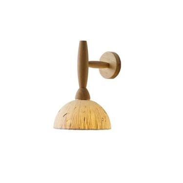 Imagem de Luminária de cabeceira simples para sala estar, quarto, corredor, entrada, luminária decorativa para corredor, hall de entrada(Natural)