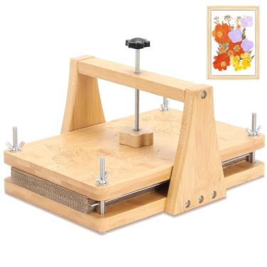 Imagem de Gugxiom Kit de Prensa de Flores, 10,8 "x 6,8" Grande Prensa de Flor de Madeira, até Pressão, Kit de Prensagem de Artes de Bricolage para Fazer Flores/Plantas Secas, para Amantes de Plantas e Artesanato